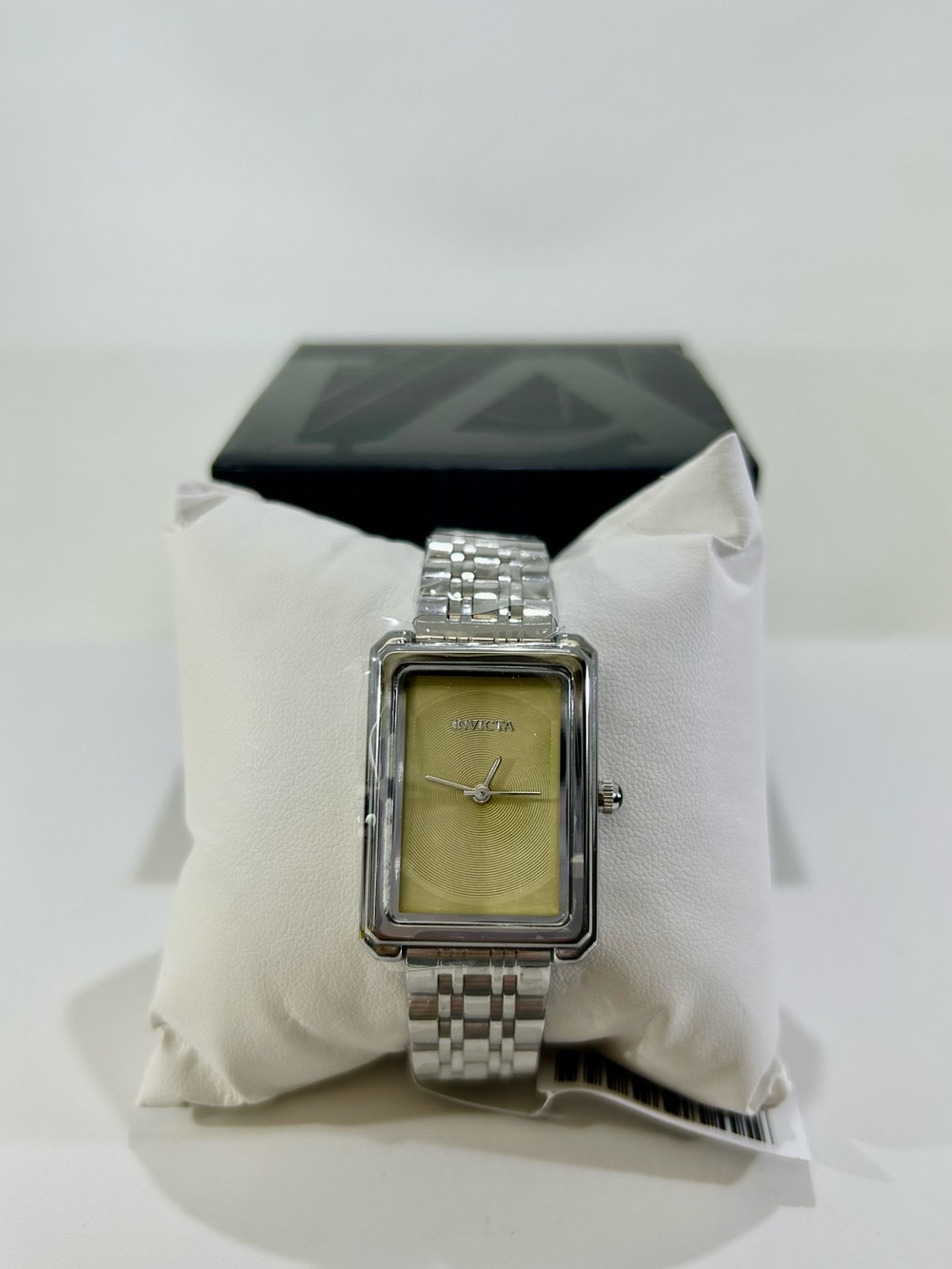 Invicta Silver Bracelet Watch with Gold-Tone Rectangular Dial 26mm